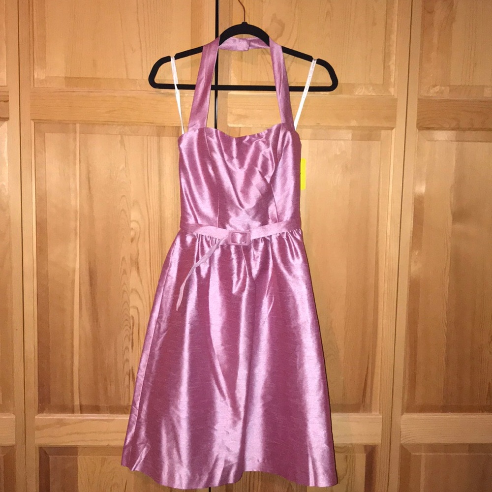 Alfred Sung Silk Halter Dress Size 6 NWT
